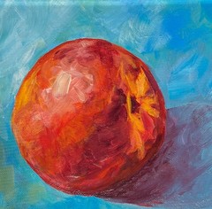 Original Art Still Life Painting 8×8 Inch, Unframed on Stretched Canvas