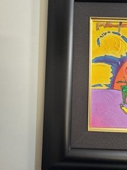 Peter Max Original Painting On Canvas „Sunrise Sail Ver. 1 #14″ 2008 10″ x 10“