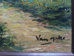Vintage Oil Painting Impressionist by Van Gake Old European Countryside Ukraine