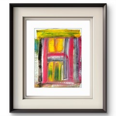 „H“ Classroom Graffiti Abstract Pop Art Paper Painting Modern Design