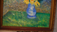 VTG FRAMED ORIGINAL OIL STILL LIFE OF MULTICOLOR FLOWERS ON VASE #2 ARTIST: MIMI