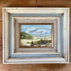 Vintage Olene Stewart Oil Painting, Florence Texas LandscapeScene. Signed 11×13”