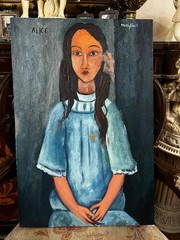Amadeo Modigliani – Amazing Oil On Painting – Signed – Stamped – A1