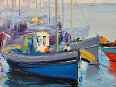 No.: 604 oil painting artwork picture painting oil painting ships seafaring sea