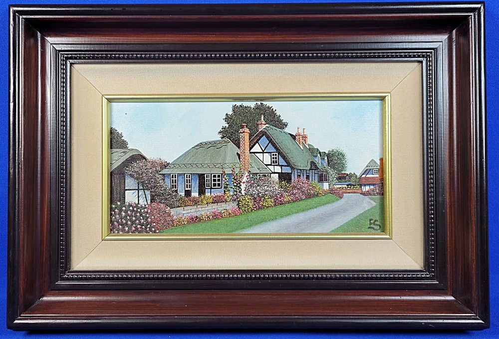 Eugene Schmidt „Boat Lane, Welford-on-Avon“ Oil Painting Well Framed