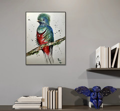 Quetzal Bird – Original Watercolor Painting A5 Handmade Artwork on Professional-