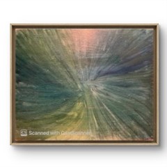 BLESSED#317 Abstract 11×14 Original Oil Canvas Board Colorful Art