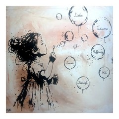 Original street art painting urban canvas picture Banksy style unique wall art
