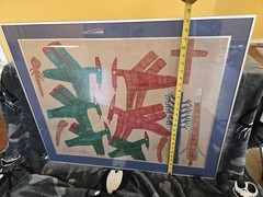 Willie White Painting Original Magic Marker Signed Gallery Info on Back 22×28