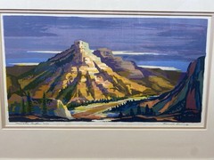 RARE Louie Ewing „Navaho Butte“ Original Gouache Painting & Serigraph Fine Art