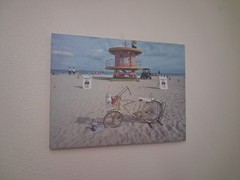 Miami Beach Gold Lowrider Bike Wall Art 18 X 24 Canvas Wall Art