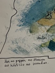 MADELEINE PYK Swedish Born 1934 Watercolor – on paper. Original Unique RARE