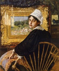 Oil painting William Merritt Chase – A Study aka The Artist’s Wife canvas