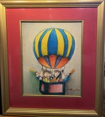 JOYCE ROYBAL OIL PAINTING – CHILDREN LIFE CELEBRATIONS SET OF 2 FRAMED MINTY