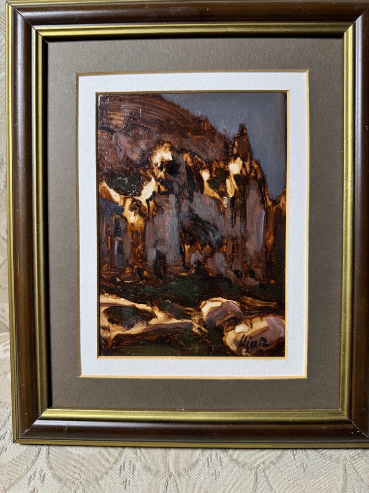 Stunning Usur? „Mountain Scene“ Oil Painting – Signed And Framed