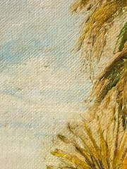 Miriam Sanberg Antique Early California Palm Desert Plein Air Landscape Painting