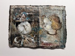 Dina Podolsky Original Mixed Media Painting – Extremely Rare & One Of A Kind –