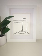 Cyber luxury :Size: 8.5 x 11 :Drawing on Card stock Frame and plant not included