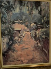 Allayn Stevens Original Oil On Canvas Painting Tropical Floral Framed 27×33