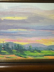 Richard D. Schultz (1915 – 2007) „Evening Sun Glow“ Oil Painting – Signed/Framed