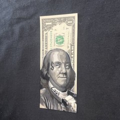 Benjamin Franklin CASH 1 Dollar Bill Original painting Graffiti Art Street Art