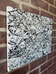 Original Abstract Action Painting jackson pollock style signed art decor