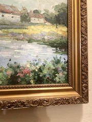 French Riviera Style Post Impressionist Painting