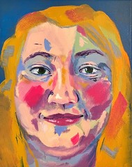 Hand painted custom portrait commission, 8×10 inches acrylic one of a kind