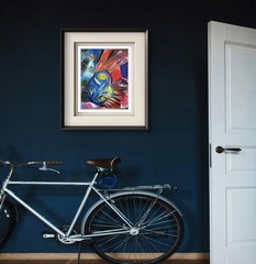 Angel Fish Colorful Neo Expressionist Original Wall Art