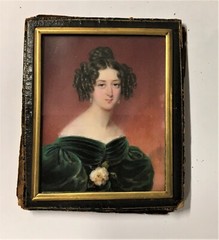 Miniature Portrait A Noble Lady, by Emanuel Thomas Peter, Austria, c. 1840