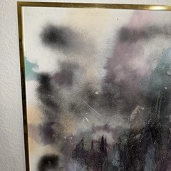 Mario de Ferrante Signed Abstract Mixed Media Painting 40.5”x50.5” Framed Large