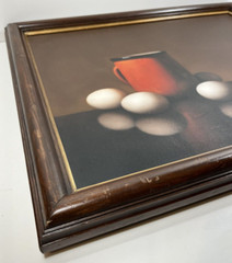 AL ALFRED JACKSON COFFEE EGGS STILL LIFE AFRICAN AMERICAN ARTIST OIL PAINTING