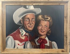 Oil Painting Roy Rodgers and Dale Evans