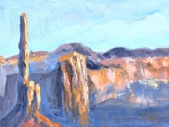 Original Oil Painting Arizona Desert Art Monument Valley 12x16in