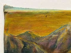 Fine Art Small California Painting Landscape Desert Plein Air Vintage 8″ x 6″