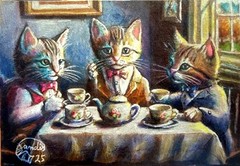 ACEO Jacob Landis Kitty Tabby Cat ORIGINAL Art Print Numbered /25 „Movie Day“