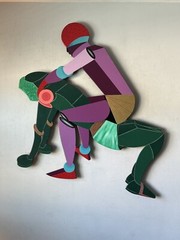 ROGER BOYCE VINTAGE MODERN ART ABSTRACT FIGURATIVE WALL SCULPTURE CUBIST CUBISM