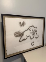 Erik Brunetti FUCT SSDD Gun Powder Panther Original Art 1 of 1 Signed 46X34