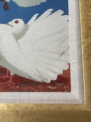 Ralph Hulett Painting Mission Doves California Listed Artist Mid Century 1950’s