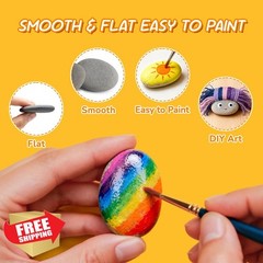 Simetufy 60pcs 1-2″ Rocks for Painting