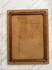 Lilian MacKendrick Interior Piano Painting On Canvas Signed Gilded Frame 45+35”
