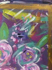 Radiant Garden: Original Painting, Abstract Roses Flowers 11×14 Home Decor