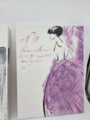 Anna Dusza Giclee Print/painting Lot 2 Canvas Fashion Art Vntg Acrylic Women