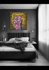 Marilyn Monroe Pop Art Optical Painting Wall Decor Figures Portrait Andy Warhol