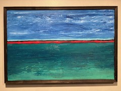 Original Oil Painting Horizon Landscape Textured Impasto 36×24” Signed BRK