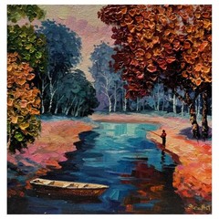 Alexander Antanenka „Fishing At Dawn“, Hand Signed Original Painting on Canvas