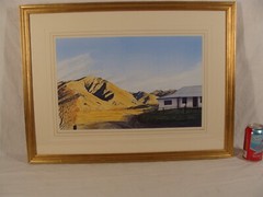 Original Janice Gibbs Desert Cottage Landscape W/C Painting