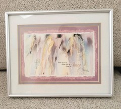 Pam Reinke 8×10 Watercolor „Peace“ Painting Matted & Framed