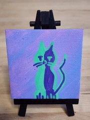 Katie Kats …..CAT magnets 3×3 OOAK