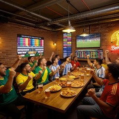 World Soccer Bracket Schedule Poster Set, 3PCS 40 x 26 Inches Large, White